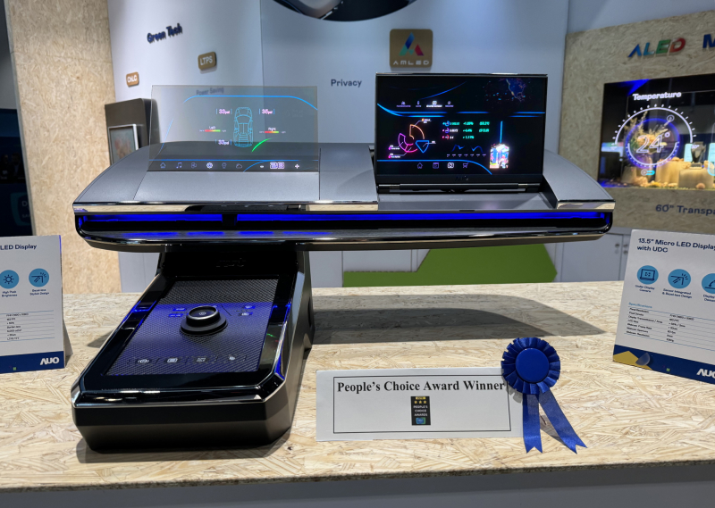 申博太陽城車用Micro LED Display HMI解決方案獲”最佳車用顯示獎”，以用戶為中心開發(fā)，針對前座駕駛與乘客設計兼具娛樂與安全的高畫質(zhì)屏幕，包含車艙前座的Micro LED透明屏幕及全球首款內(nèi)建鏡頭的智慧Micro LED顯示器